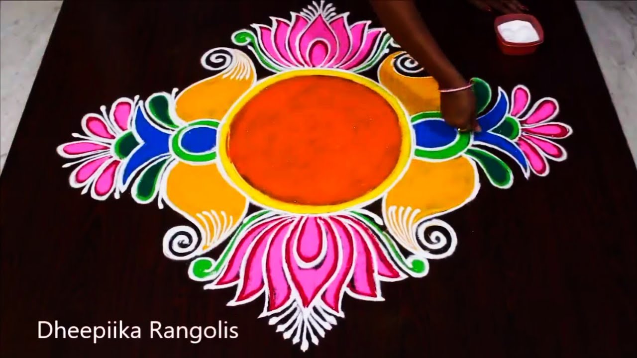 New year special rangoli design 2019 Happy new year kolam new year ...