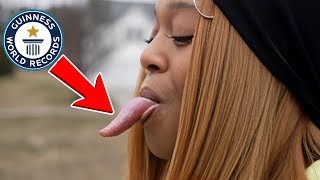 La Donna Con La Lingua Più Lunga Del Mondo