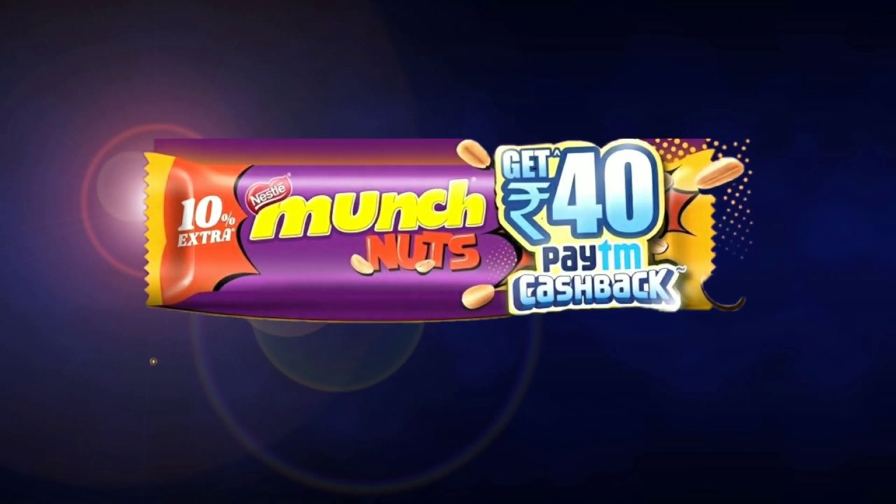 MUNCH NUT BIG LOOT !!!! 20 PE 40 PAYTM CASHBACK