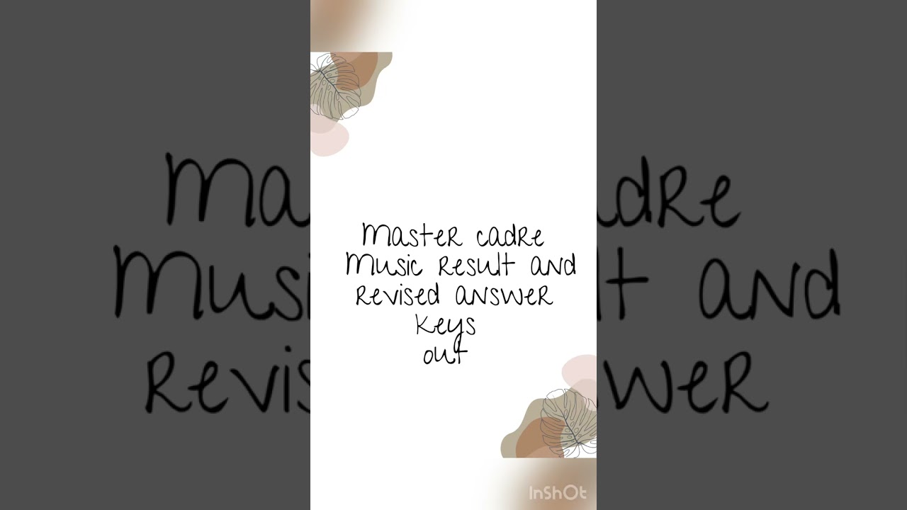 Master cadre music result out 