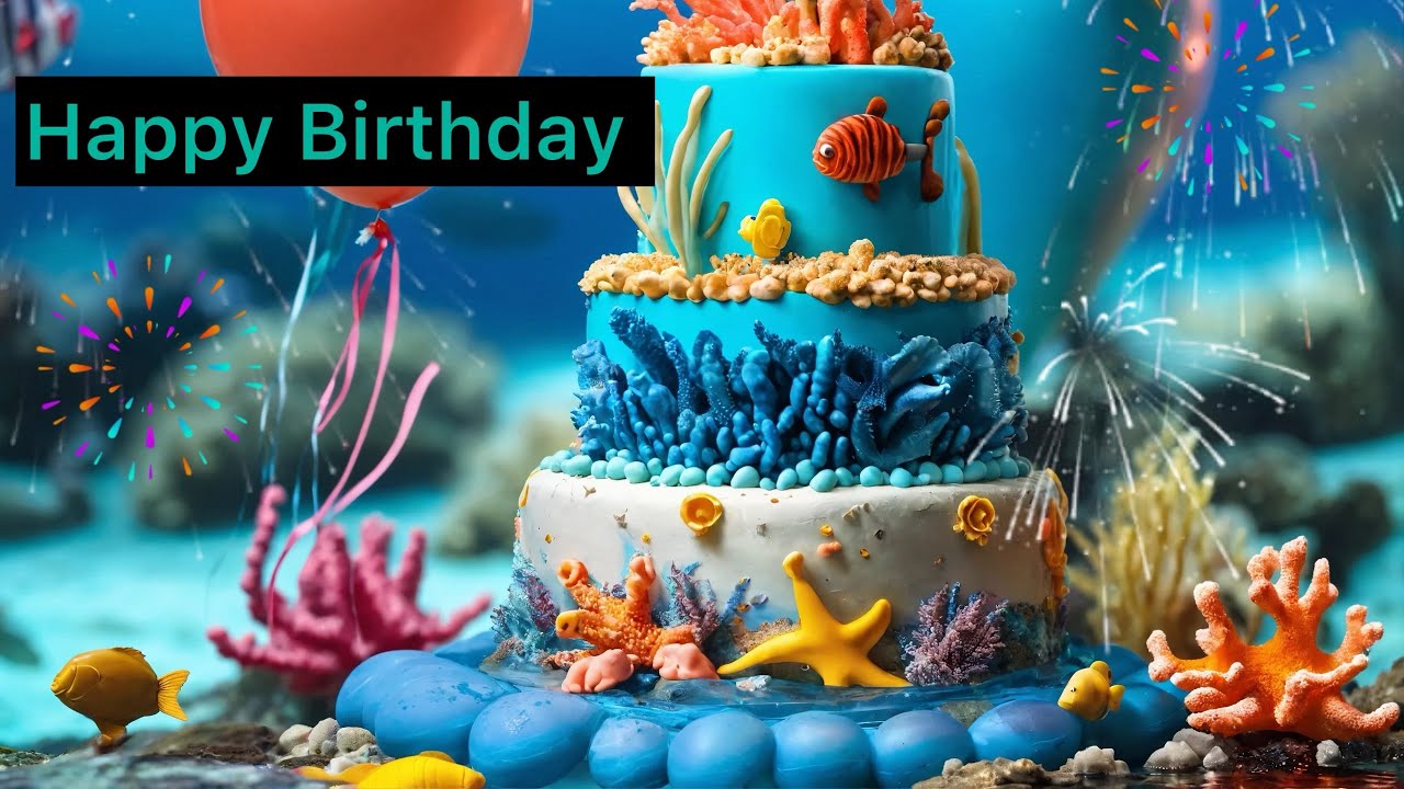Happy birthday | happy birthday under water theme | happy birthday song ...