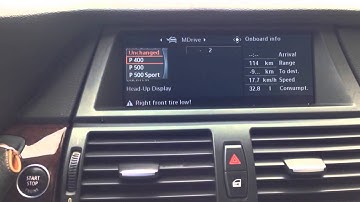 MDrive X5 E70 options after coding.