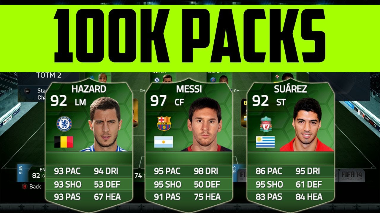 100k Packs - iMOTM Pack Opening - Fifa 14 Ultimate Team iMOTM Messi, Suarez & Hazard Hunt
