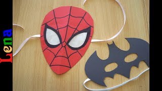 Spiderman Maske basteln  🕸 How to make spiderman mask 🕷 как сделать маску человека паука