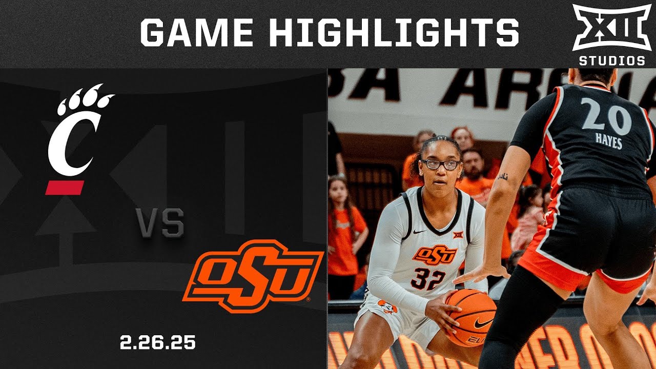 Cincinnati vs. #21 Oklahoma State Game Highlights | 2024-25 Big 12