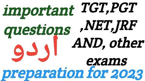 important questions for TGT,PGT NET JRF 2023 second (2) session