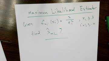 Pillai: Maximum Likelihood Estimator - An Example