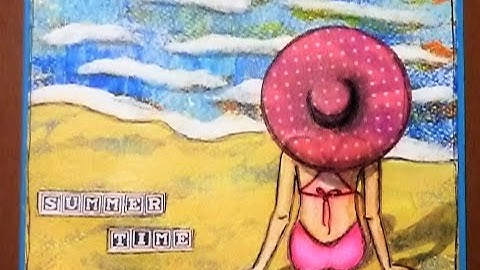 ❤ Mixed Media Index Card for #SunnyFunJune