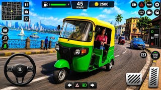 Indian Auto Rickshaw Simulator 🚖 Realistic Tuk Tuk Driving Through Crowded City Streets Gameplay