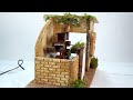 Video: Mulino ad acqua funzionante con ruota laterale, cm 24,5x16x18,5 h