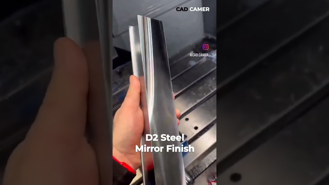 D2 Steel Mirror Finish #cnc #shorts #machining #youtubeshorts #ytshorts #cam #milling #cncvmc #cad