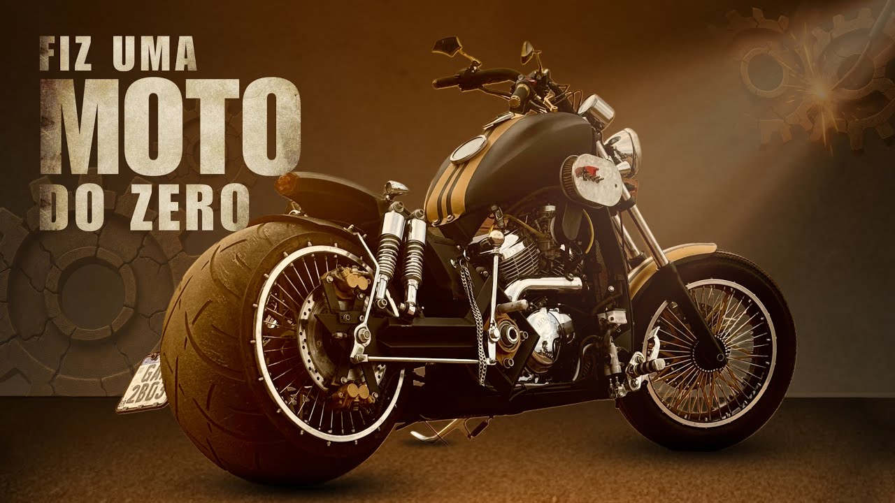 TERMINEI A MOTO QUE CONSTRUÍ DO ZERO!!! Acabamento, pintura e montagem final