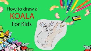 How to draw a koala for kids!! EASY!!