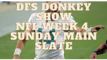 NFL week 4 Sunday main slate lineup builder