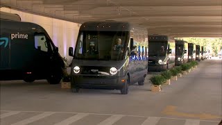 Amazon releases fleet of Rivian allelectric delivery trucks made in Illinois | ABC7 Chicago