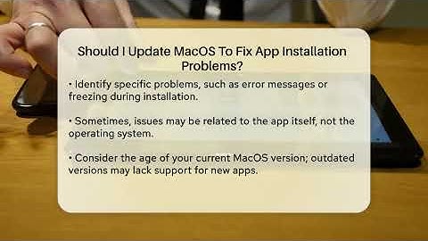 Should I Update MacOS To Fix App Installation Problems? - Be App Savvy