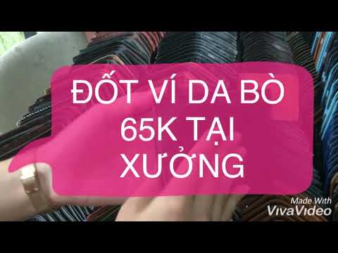 ĐỐT VÍ DA BÒ 65k TẠI XƯỞNG - CHỈ LÀM SỈ