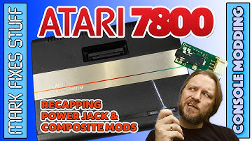 Modding an Atari 7800 NTSC - Composite Mod, Power Connector Change, Recap & Test!