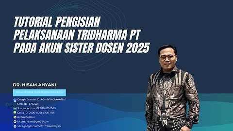 Tutorial Pengisian Pelaksanaan Tridharma PT pada Akun Sister Dosen 2025