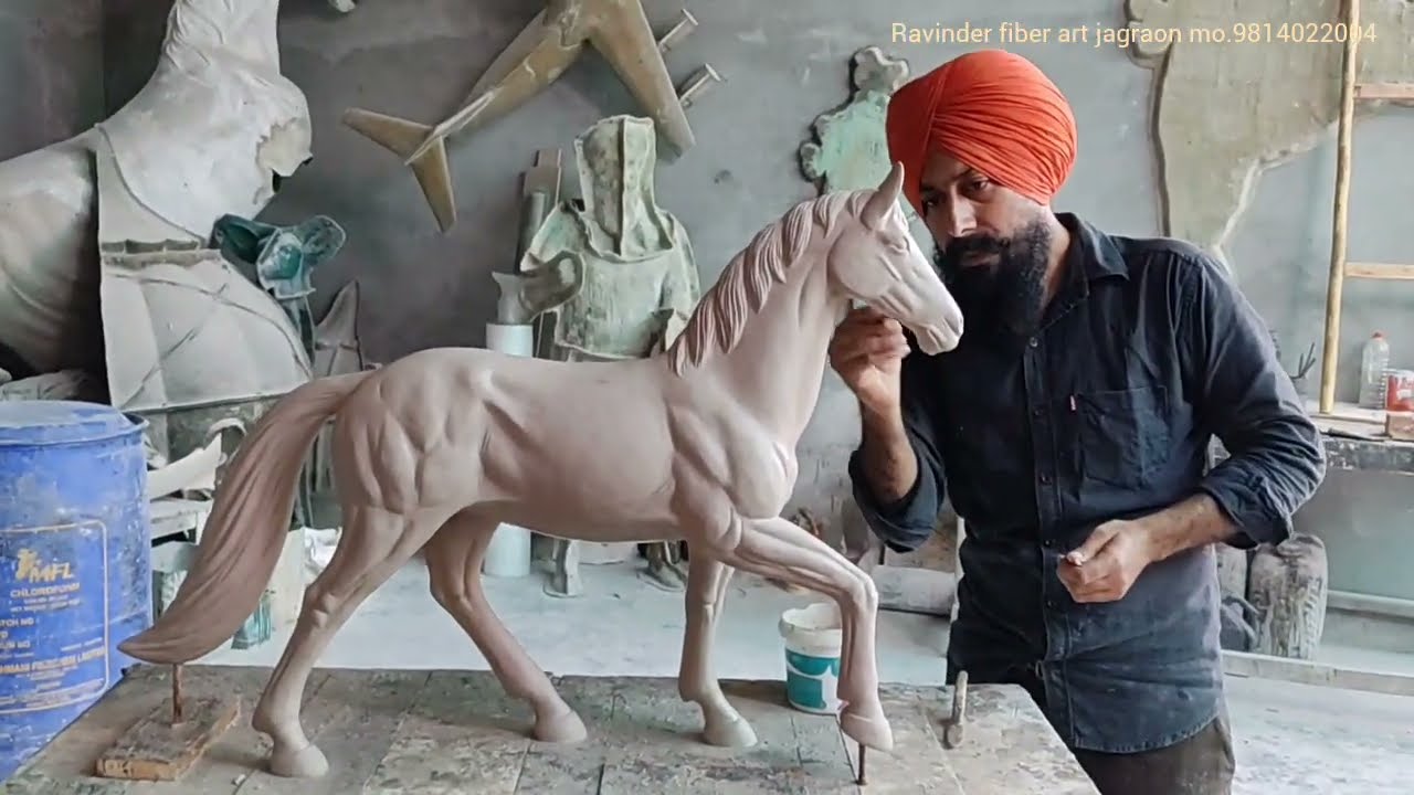 ਘੋੜਾ 🐎horse sculpture in clay 