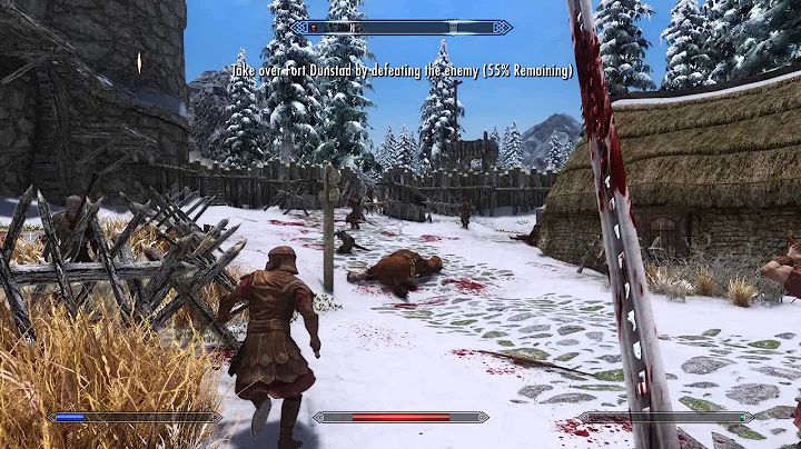 Skyrim - Fort Dunstad Three-way Fight