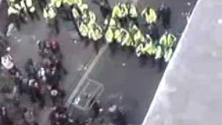 Riot police attack un peaceful protesters at G20 Climate Camp