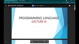ProgLang - Python: Operators (Lecture 4)
