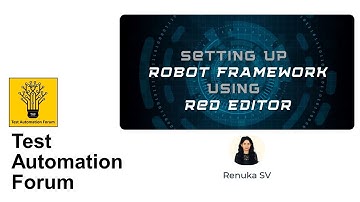 ROBOT FRAMEWORK Using Red Editor