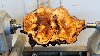 Woodturning   A Very Risky Bowl  (Yew and Resin)