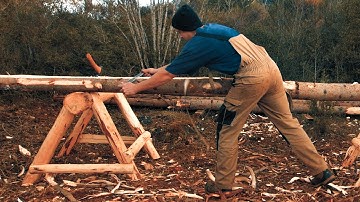 Prepping Sawhorses for a LOG CABIN Build I EP 1