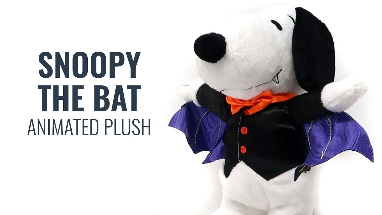 Snoopy the Bat Halloween Peanuts Animated Plush Hallmark