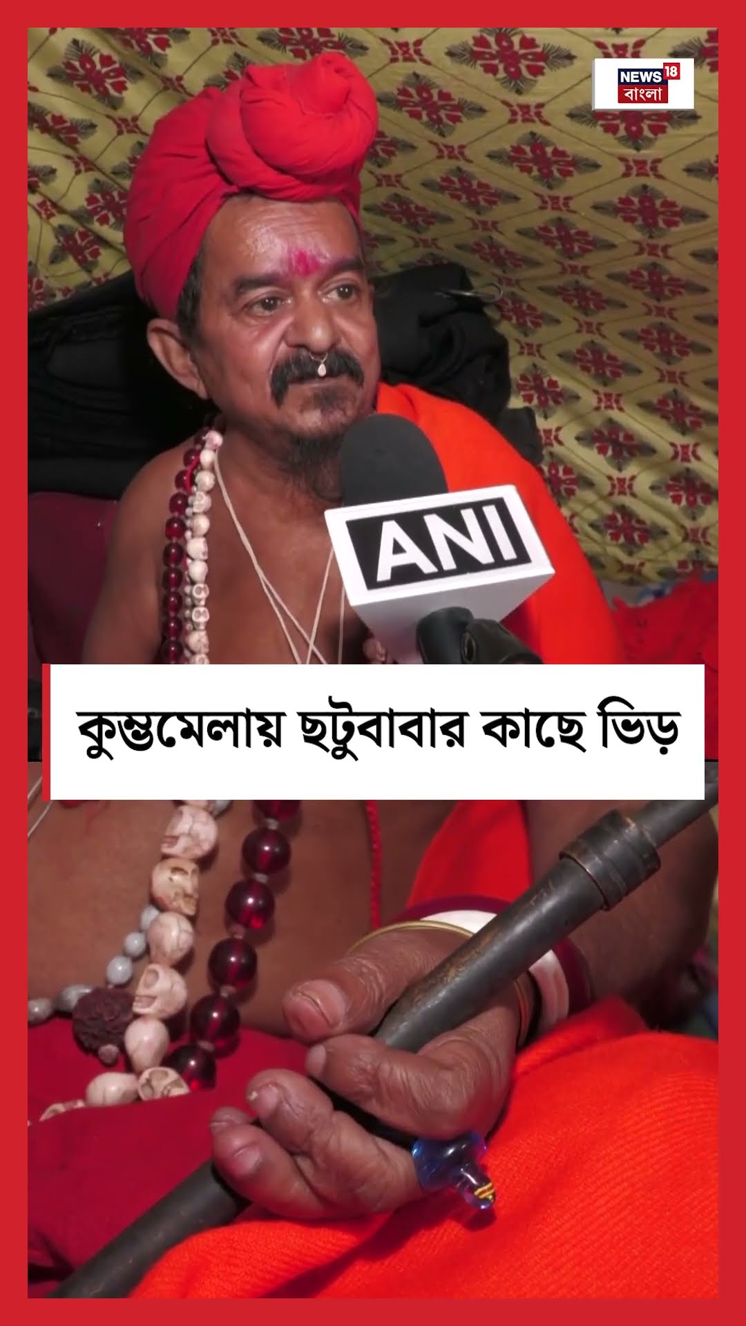 Kumbha Mela 2025 য় Chhotubaba র কাছে ভিড় । N18S । #shorts
