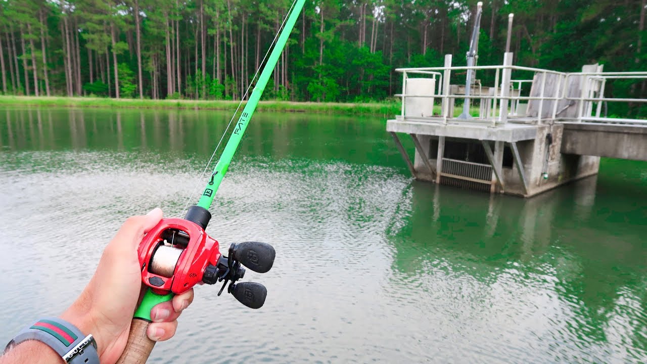 This TROPHY Pond is LOADED w/ GIANT Bass (Jig Fishing)