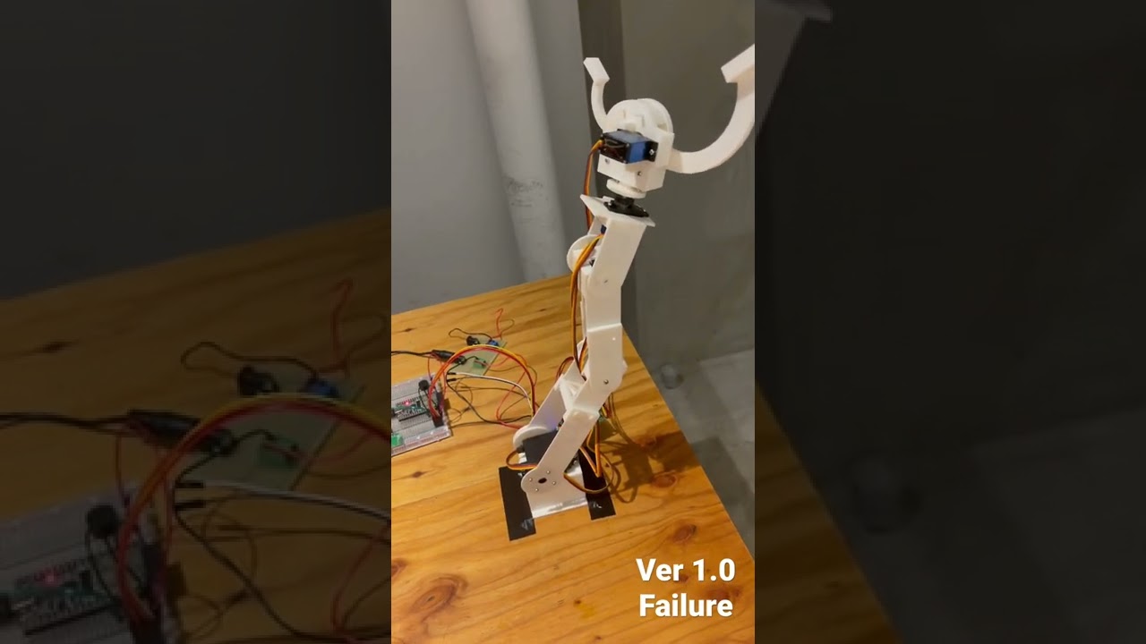 [ Robot operation verification ] result is failure 😢 3 axis Robot arm from scratch. (Ver1.0)