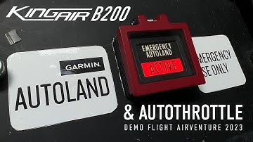 Garmin King Air 200 Autothrottle & Autoland Demo  Full Flight