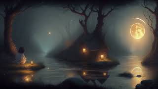 Full Moon Tranquility: Breathtaking Marshland Serenity 🌕🌿 | Relaxing Waterside Ambiance