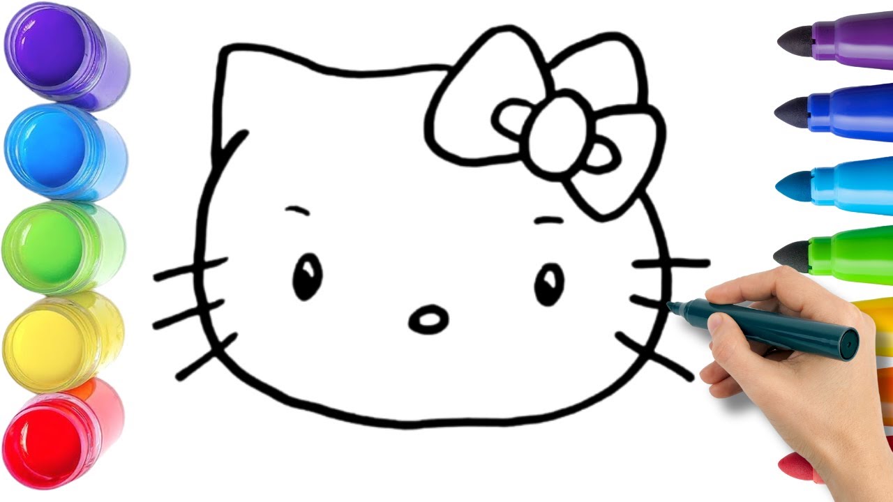 Как нарисовать милого котенка. Рисование, раскрашивание и живопись для детей и малышей. Детское и...