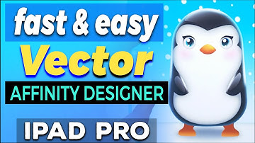 Penguin in Vector using Affinity Designer on IPAD