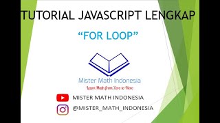 For Loop di Javascript - Tutorial Javascript Lengkap