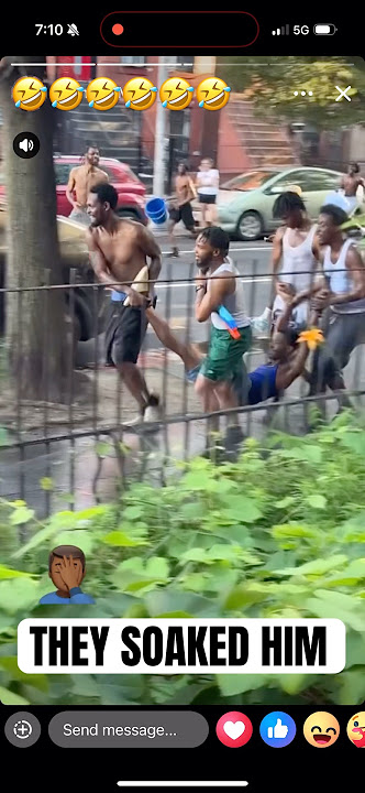 Man soaked with water in NYC #fyp  #shorts