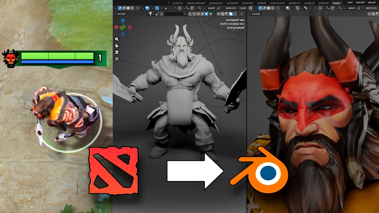 КАК ПЕРЕНЕСТИ ПЕРСОНАЖА ИЗ DOTA2 В BLENDER С АНИМАЦИЯМИ… — Transcript