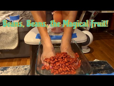 Wet, Slimy Foot ASMR created with canned beans!