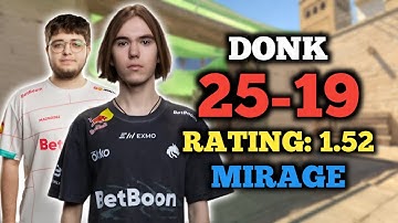 DONK (25-19) RT: 1.52 | W/MAGNOJEZ | FACEIT RANKED (MIRAGE) CS2 POV/DEMO