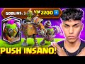 EM BUSCA DOS 2200 TROFÉUS NA JORNADA DA RAINHA GOBLIN NO CLASH ROYALE! *quero a máquina goblin*