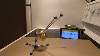 Gyroscope Rises and Precesses RAPIDLY With Extra 32 Grams 2 Poles Weights
