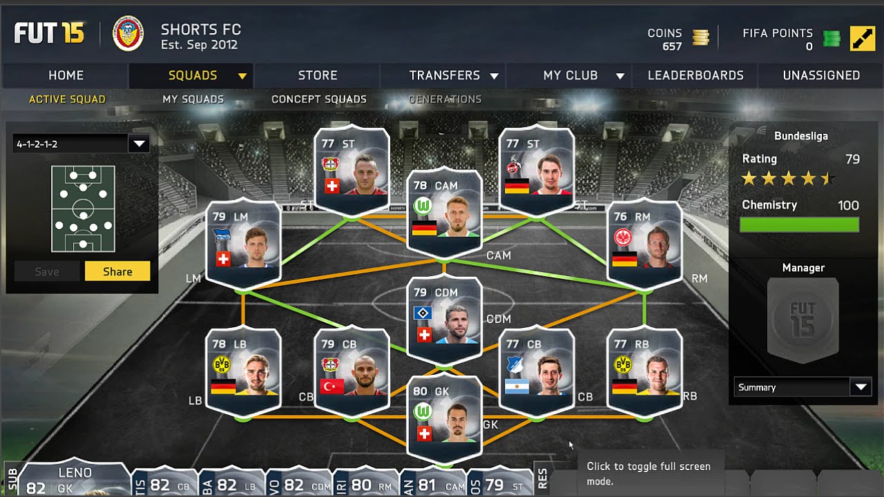 Fut 15 starter squad builder #3 Bundesliga