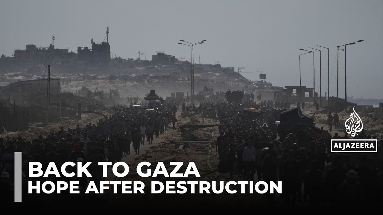 الفلسطينيون يعودون إلى شمال غزة وسط الدمار