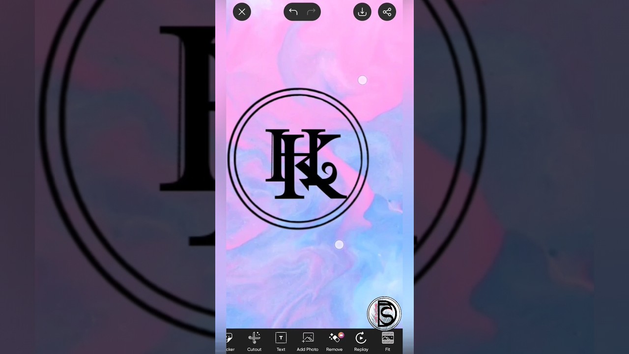 Letter HK logo design 