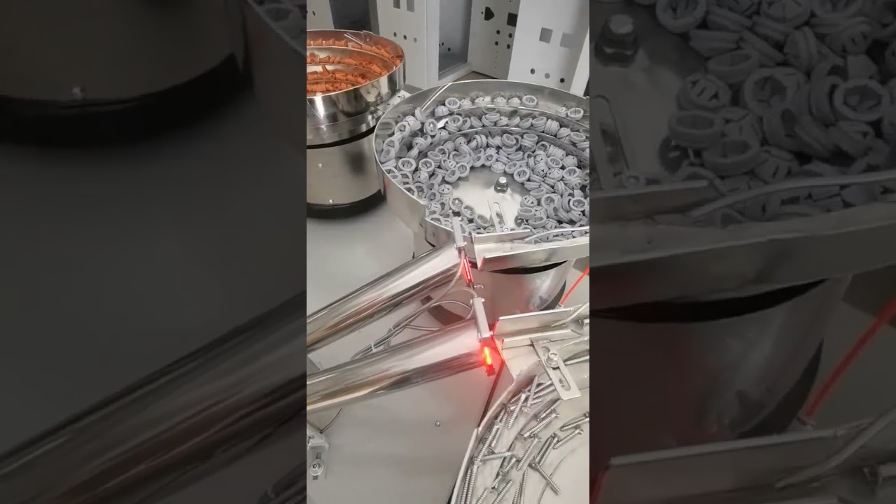 Automatic plastic hardware parts four counting bowl feeding bag packing machine