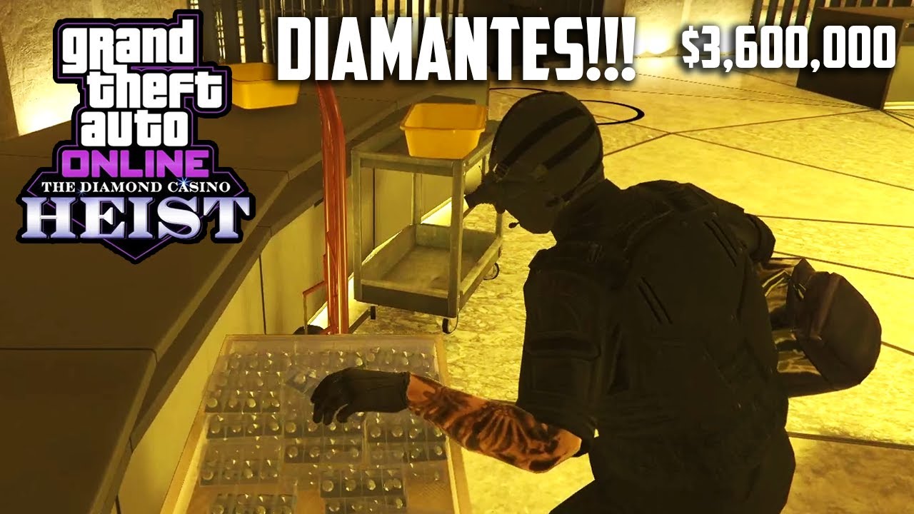 ROUBANDO DIAMANTES NA HEIST DO CASSINO - GTA V ONLINE